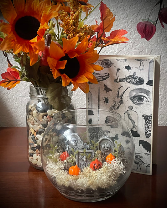 Halloween Cemetery Open Top Terrarium