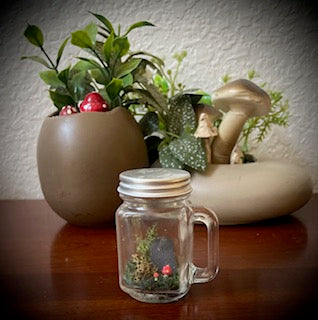 Micro Terrarium Graveyard Display Jar