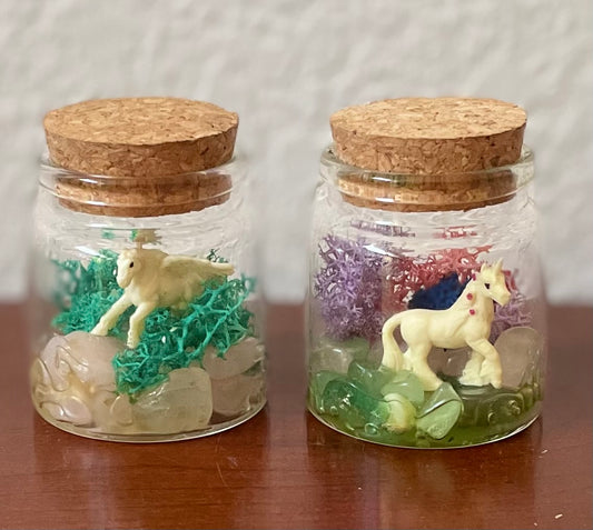 Miniature Mythical Creatures Display Jars