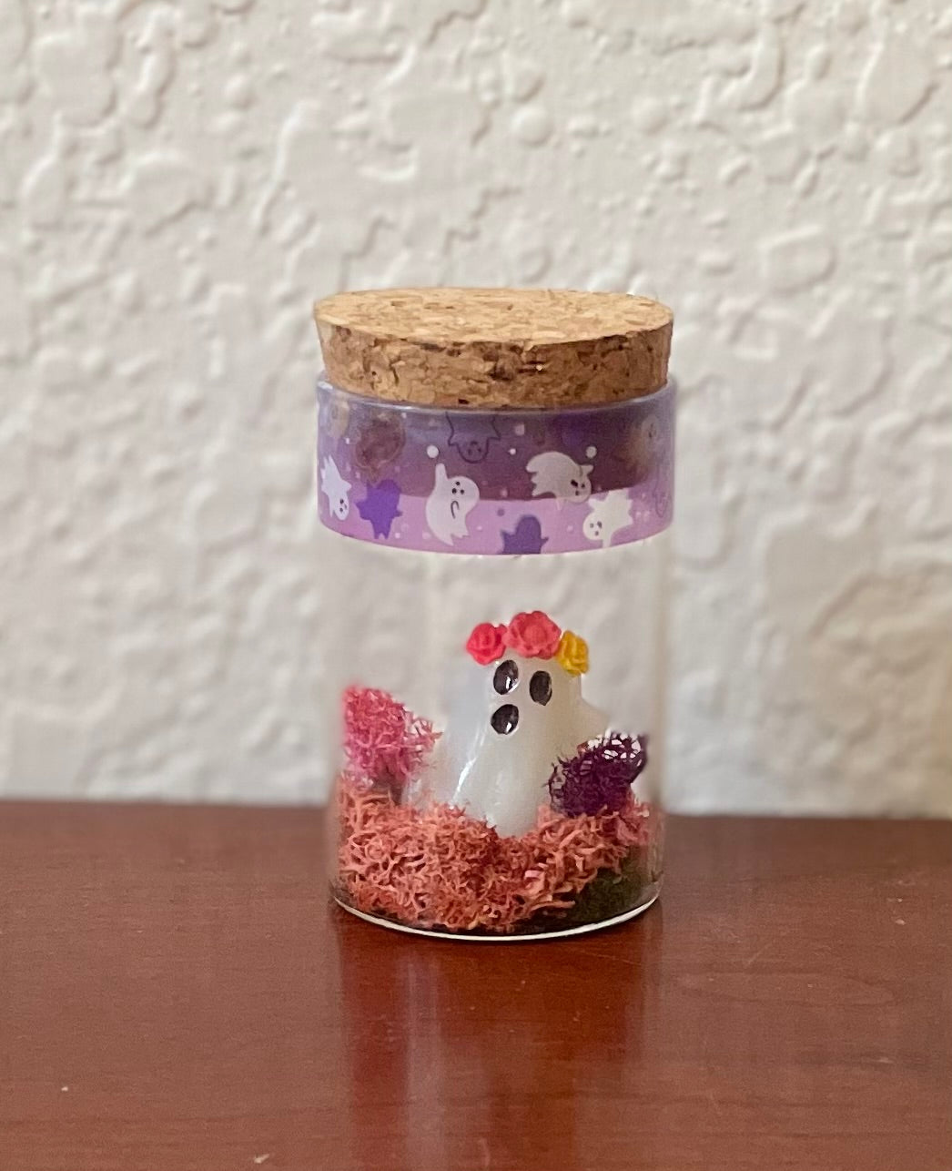 Flower Crown Ghost Friend Display Jar